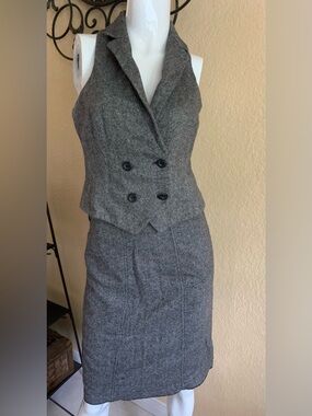 United Colors Of Benetton Speckled Gray Pencil Skirt Set